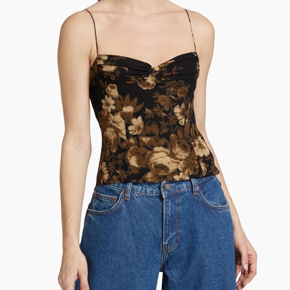 NWT Reformation pixie printed sweetheart top